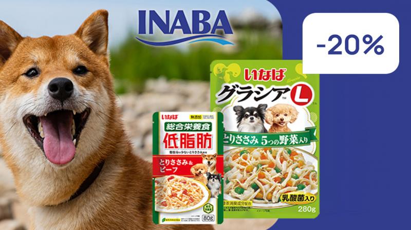 Скидка 20% на Inaba Dog паучи!