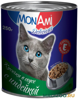 Монами конс.350гр д/кошек Индейка