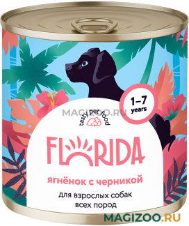 FLORIDA 0,24 кг консервы д/собак Ягненок с черникой