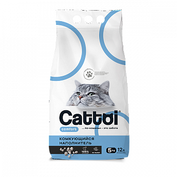 Наполнитель минеральный комкующийся Cattoi  Comfort 5 кг