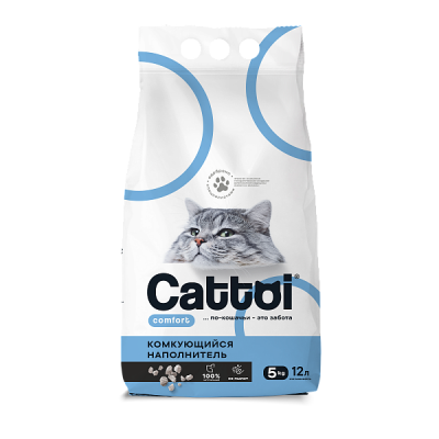Наполнитель минеральный комкующийся Cattoi  Comfort 5 кг