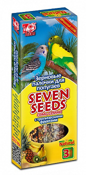 Палочки SEVEN SEEDS д/попугаев с тропич.фруктами 3шт*22  S408  90гр