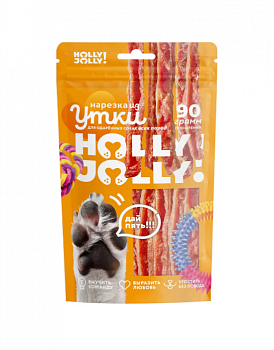 Holly Jolly Лакомтсво д/собак всех пород Нарезка из утки 90 гр Y2390