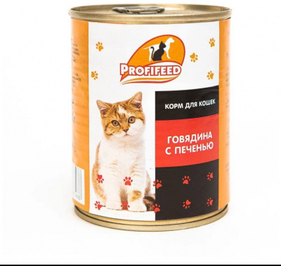 Profifeed 340гр Говядина/печень д/кошек