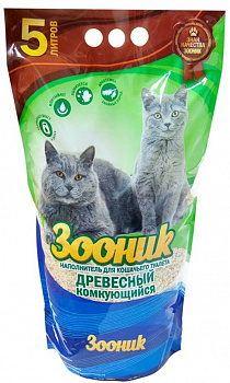Зооник 5л древесный комкующийся