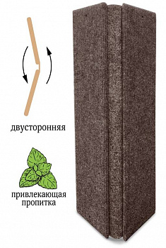 Когтеточка В-3ковролин серебро угловая двусторонняя Зверье Моё арт.86187