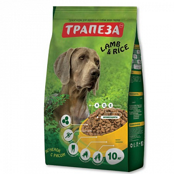 Трапеза 10 кг д/собак Ягенок рис