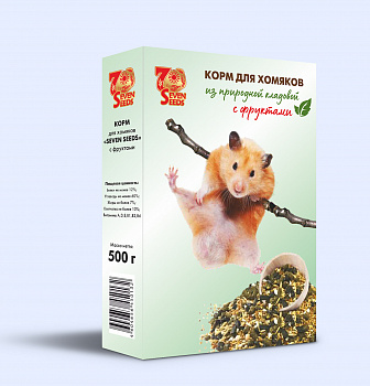 SEVEN SEEDS д/хомяков с фруктами 500г*12 S109