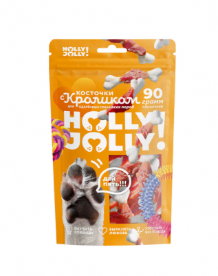 Holly Jolly Лакомтсво д/собак всех пород Косточки с  кроликом 90 гр Y5290