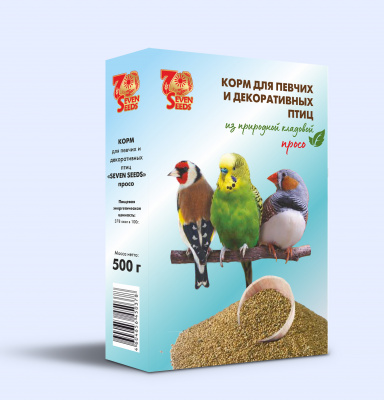 SEVEN SEEDS д/всех видов птиц просо 500г*16