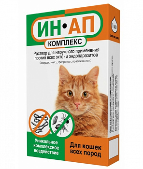 ИН-АП комплекс д/кош. и котят ( инсектоакарицидный) 1 мл