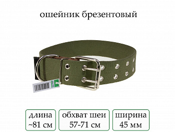 Ошейник №45 брезент одинар.(мод.906) мод906
