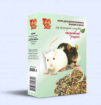 SEVEN SEEDS д/декор.мышей и крыс 500г*12 S105