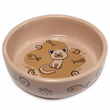 Миска керамическая "Кошечка" 0,35 л Triol
