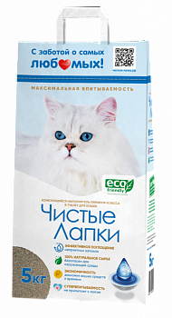 Чистые лапки 5 кг Комкующийся 2604    1*3