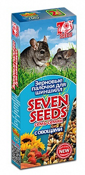 Палочки SEVEN SEEDS д/шиншил с овощами 2шт*22  100гр S410