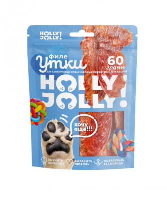 Holly Jolly Лакомтсво д/собак мелк.пород Филе утки 60 гр Y3360