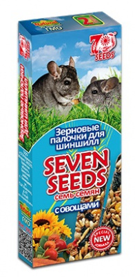 Палочки SEVEN SEEDS д/шиншил с овощами 2шт*22  100гр S410