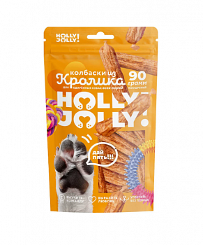 Holly Jolly Лакомтсво д/собак всех пород Колбаски из кролика 90 гр Y1290