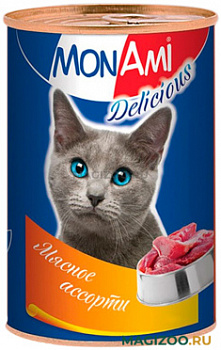 Монами конс.350гр д/кошек Мясное ассорти