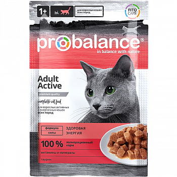 ProBalance Active д/ активных кошек 85 гр пауч