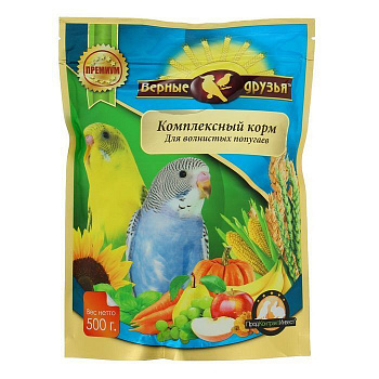 Верные друзья д/волнистых попуг.500 гр 1/10