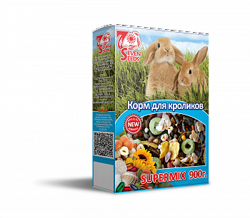 SUPERMIX Корм д/кроликов SEVEN SEEDS 900г *6 S304
