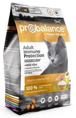 ProBalance Immuno Protection сух. корм д/кошек с курицей и индейкой 400 гр