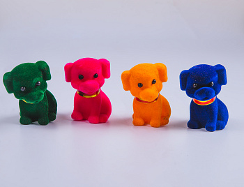 Игрушка собачка велюровая