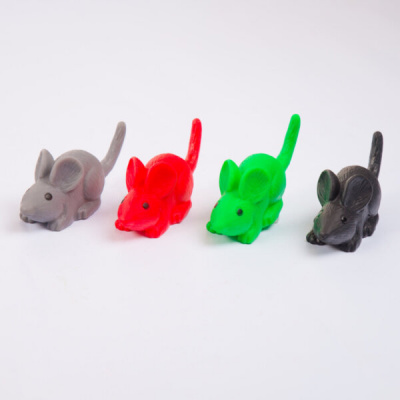 Игрушка Мышь резиновая с писч. 9 см