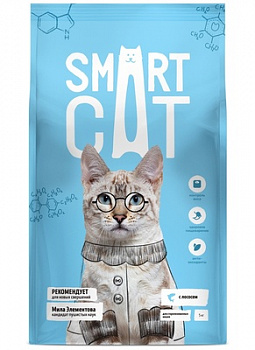 Smart Cat 0.4 кг сухой корм д/стерилизованных кошек с Лососем