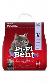 Пи-пи Bent Нежный прованс крафт-пакет 5 кг ( 12 л ) Комкующийся