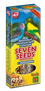 Палочки SEVEN SEEDS д/попугаев с орехом 3шт*22   60гр S407