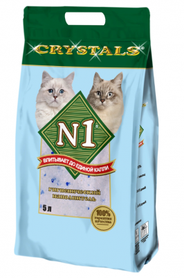 Барсик 5 л №1 Crystals голубой силигагель