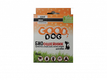 ОшейникБИО д/соб. от блох и клещей ЧЕРНЫЙ 65 см Good Dog