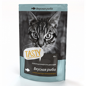 Tasty 85 гр д/кош.Рыба желе ( 28 шт)