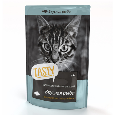 Tasty 85 гр д/кош.Рыба желе ( 28 шт)