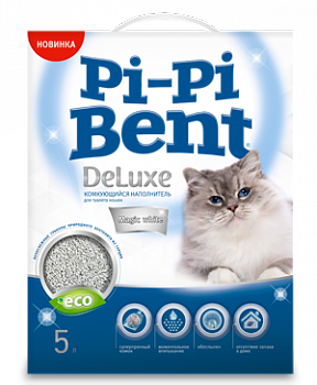 Пи-пи Bent Deluxe Magic white 5 кг коробка Комкующийся