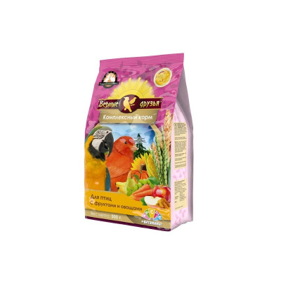 Верные друзья д/птиц с фруктами и овощами 500 гр 1/18