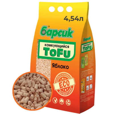 Барсик TOFU Яблоко комкующийся 4,54 л