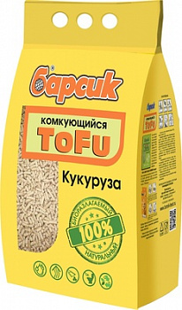 Барсик TOFU Кукурузный  4,54 л Комкующийся