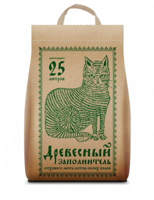 No Name 25 л  крафт пакет Древесный
